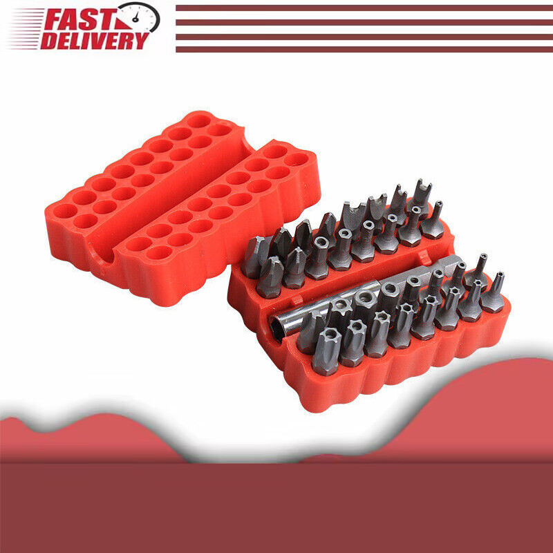 33pcs New Screwdriver Bit Set with 1/4 Extension Bit Holder for Hex Heads