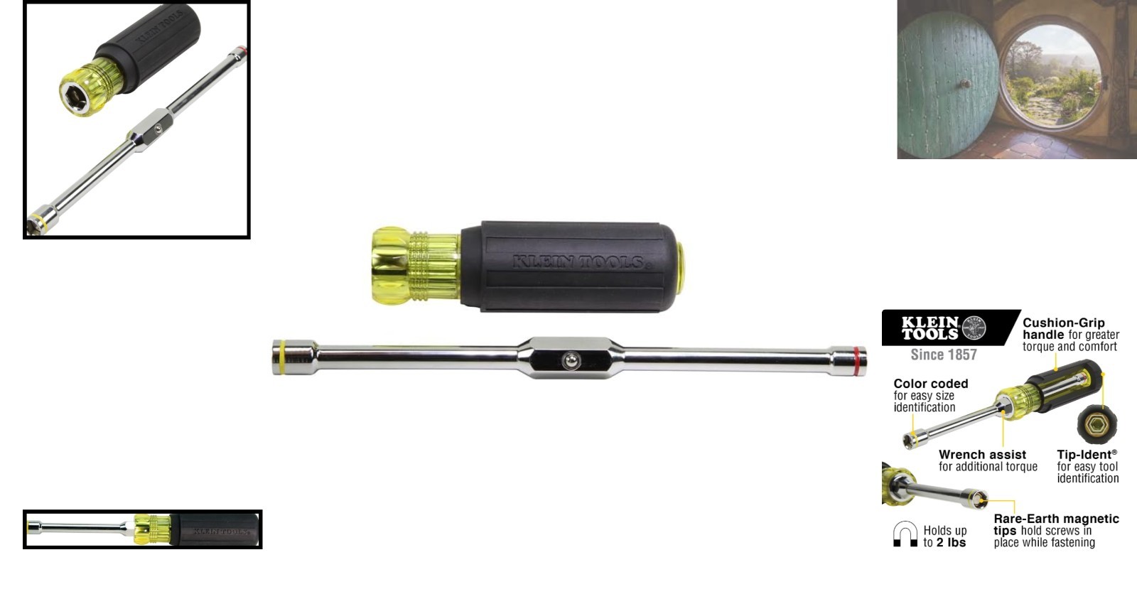 Ratcheting Hex Head 2-in-1 Nut Driver, 1/4 & 5/16 Inches – Klein Tools Quality