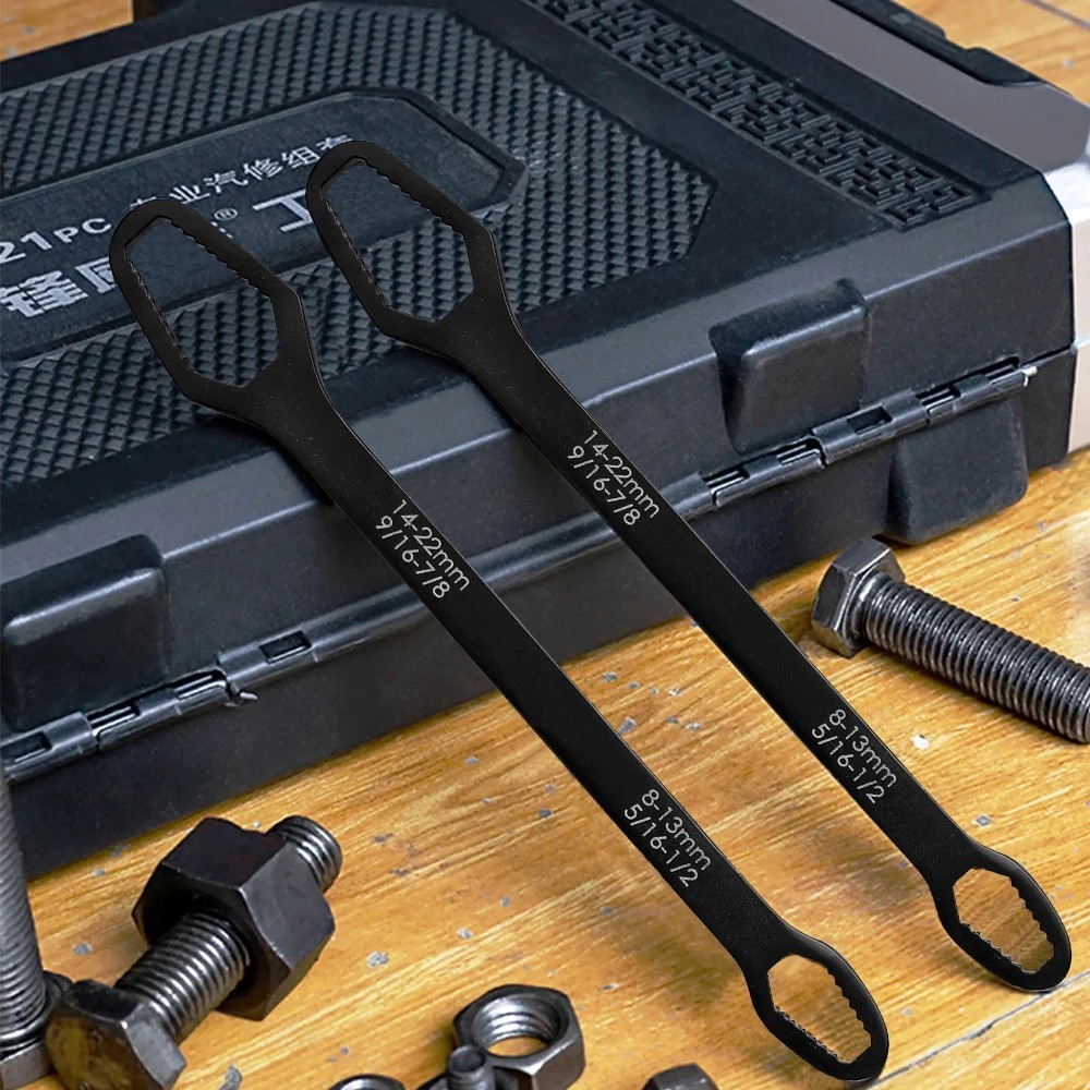 1pc Universal Double-Head Torx Wrench: Adjustable Self-Tightening Spanner – NEW