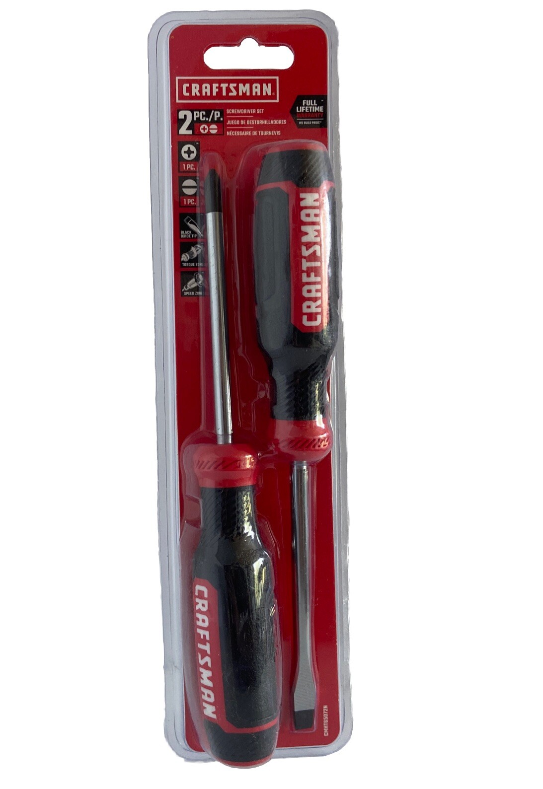 2-Pieces Hand Tools Bi-material Handle Slotted Head and Phillips Screwdriver Set