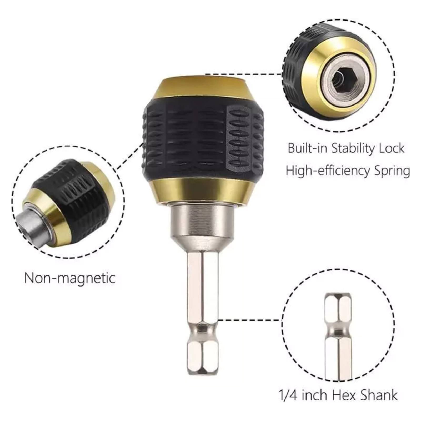 1/4inch Hex Shank Quick Release Drill Bit Holder Extension Tool For Screwdriver