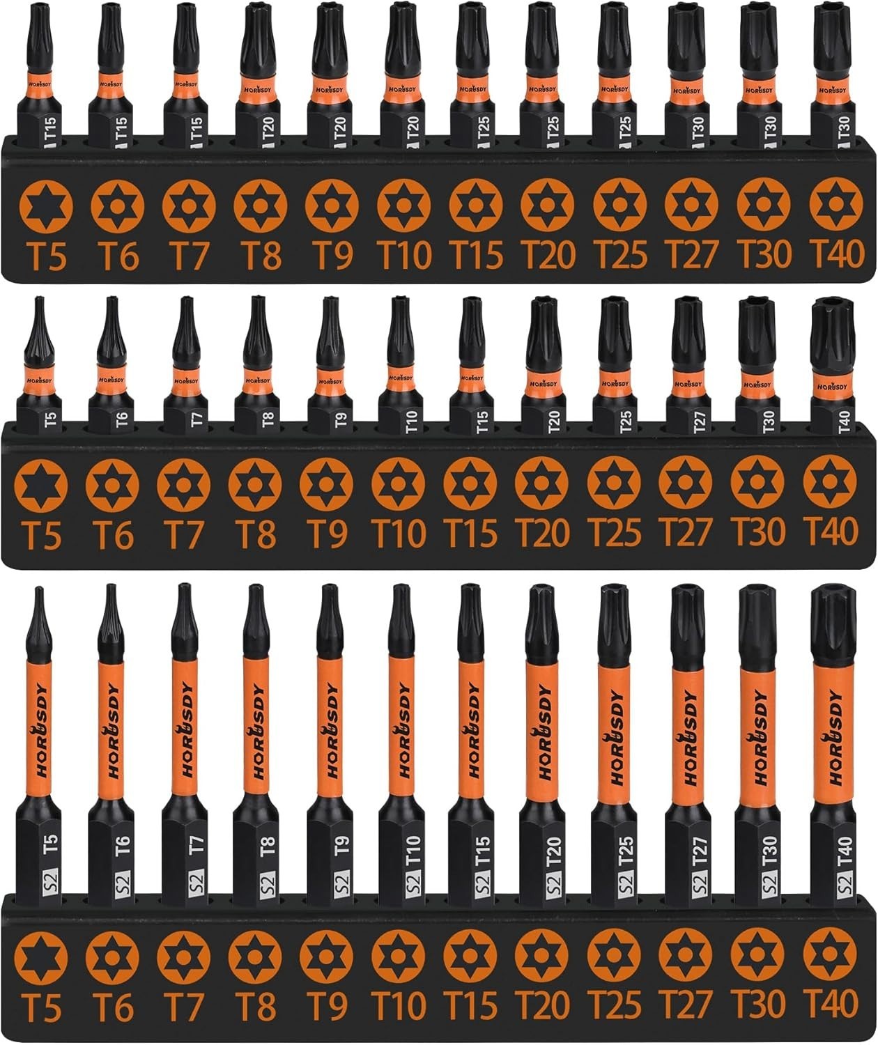 S2 Steel Torx Bit Set, 36pc Security Pack – Magnetic Tips for Precise Fastening