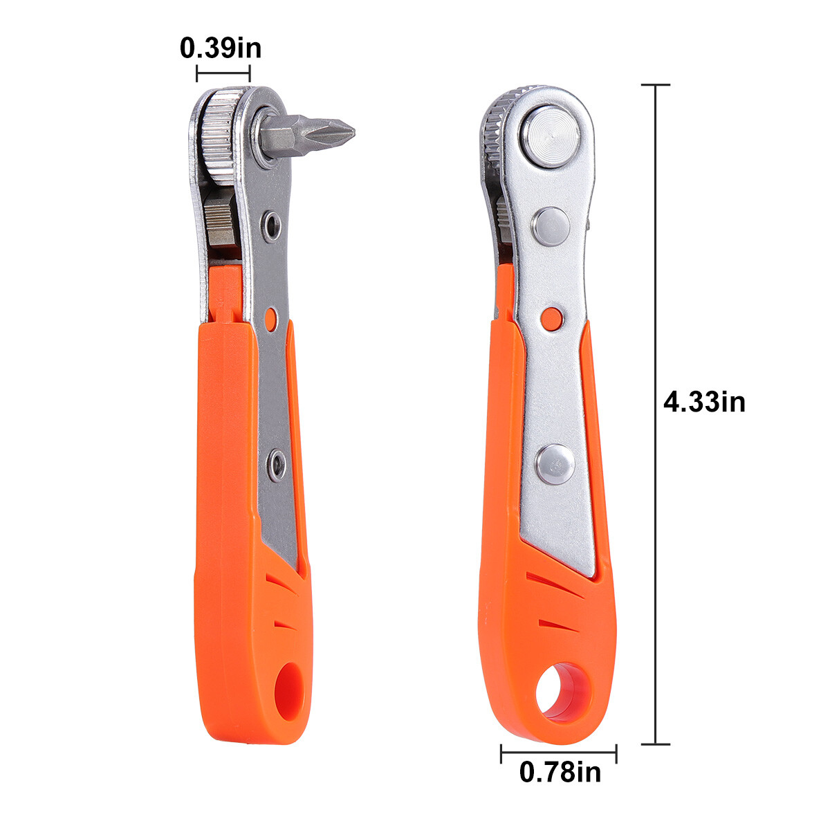 Magnetic Right Angle Screwdriver Hex Forward & Reverse Ratchet Wrench +10 Bits