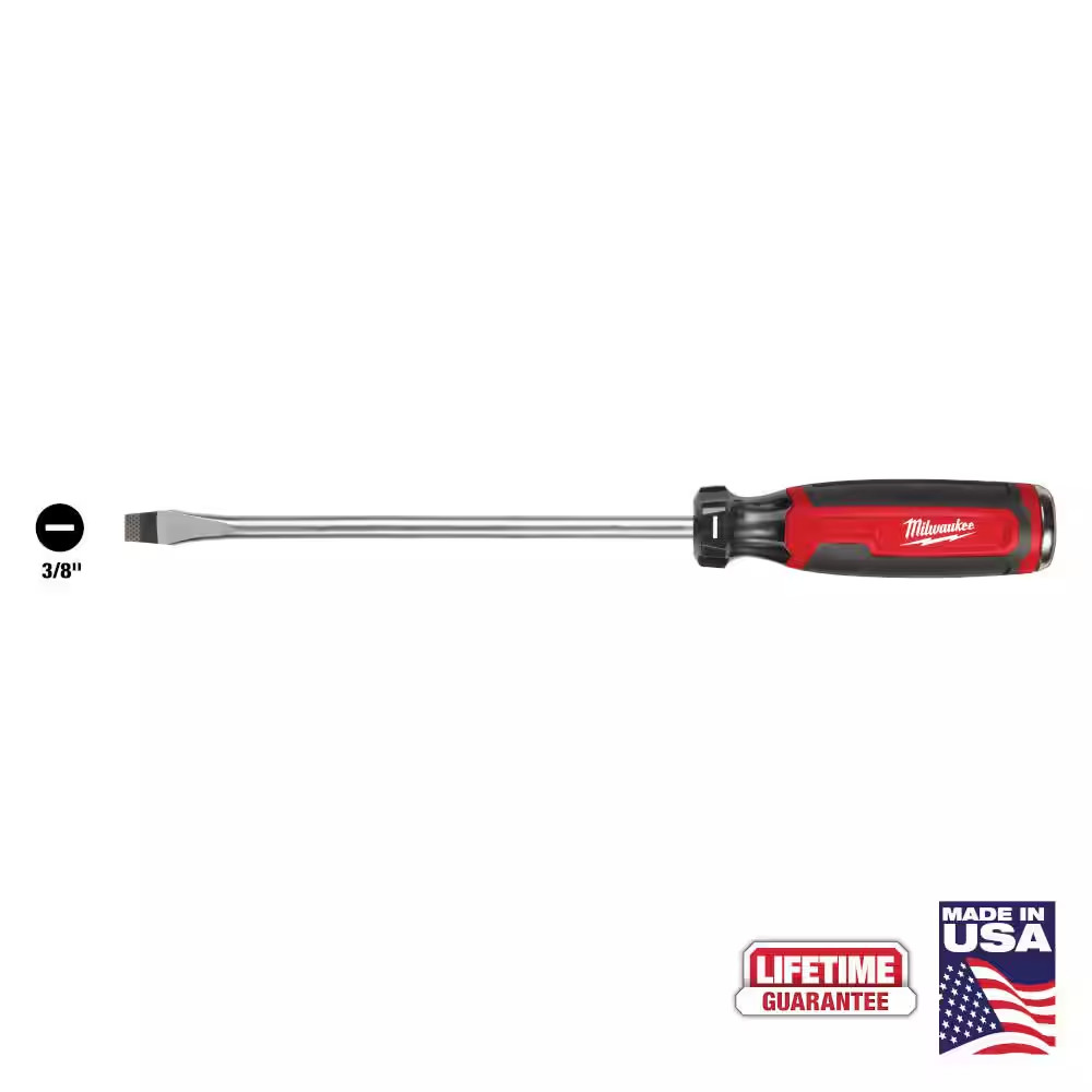 3/8 In. Slotted 8 In. Demolition Flat Head Screwdriver with Cushion Grip