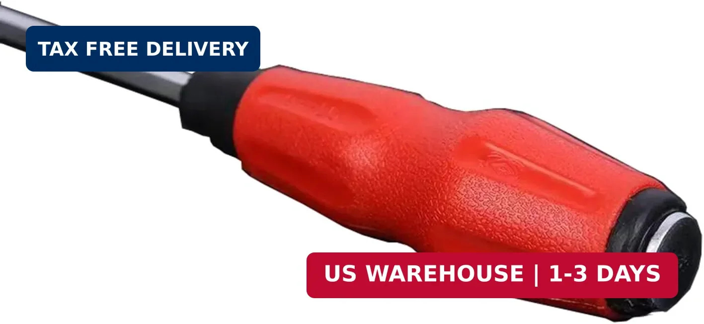 1Pcs Demolition Screwdriver, 8mm Flathead Screwdriver 11.8 Inches with Ergonomic