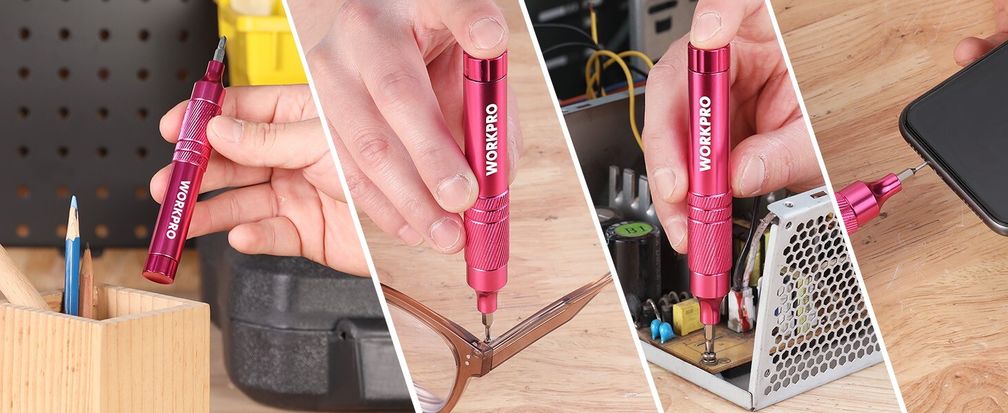 WORKPRO 24-in-1 Precision Screwdriver, Pen Style Multi-Bit Screwdriver S2 Steel