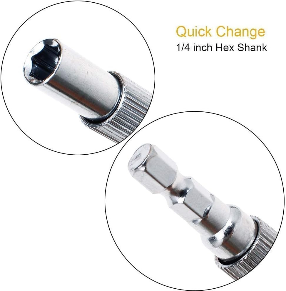 2Pc Flexible Extension Drill Bit Holder Shaft Impact Driver for Hand Ratchet 1/4