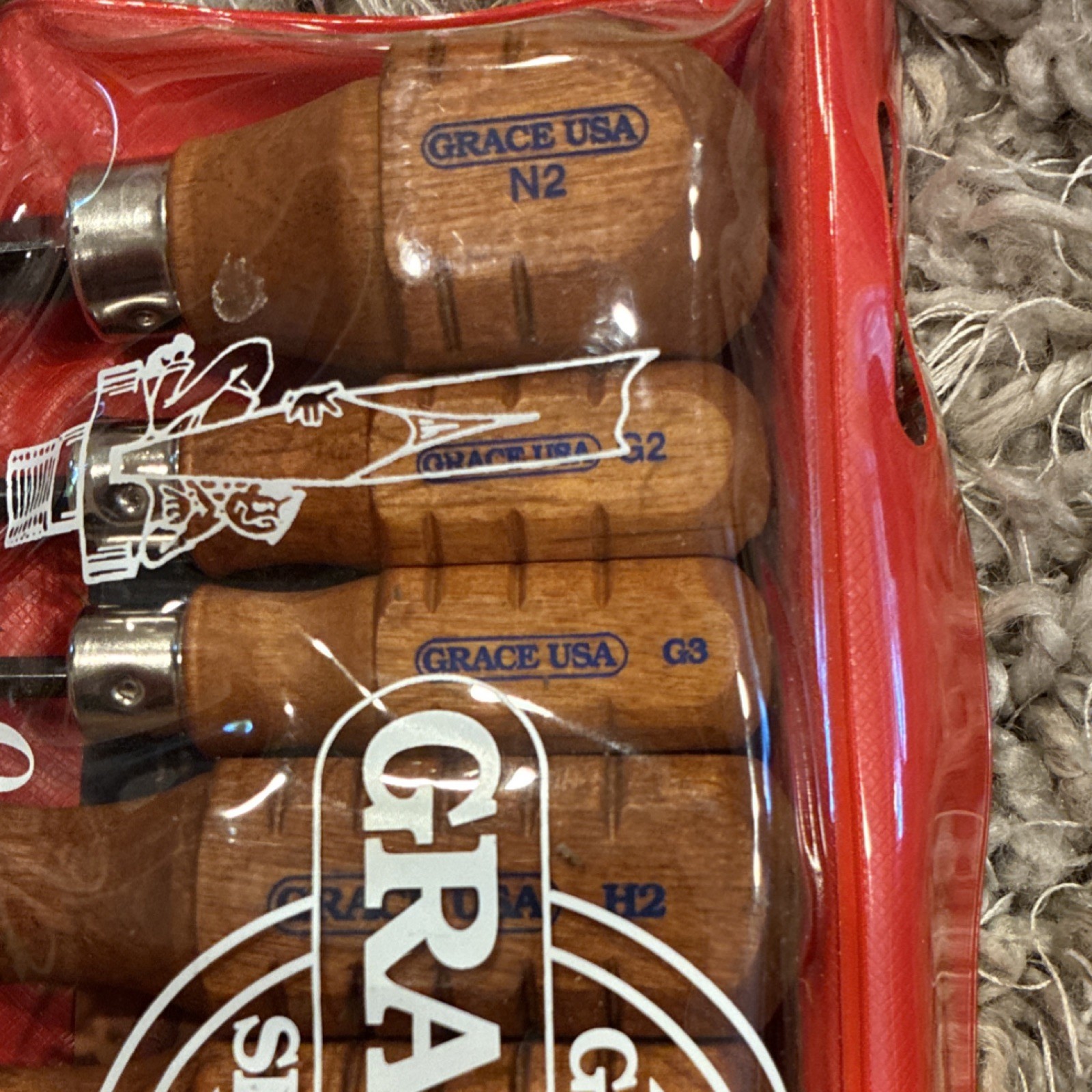 Grace USA Gunsmith Screwdriver Set Wood Handle Flat/Slotted 8pc PN: #HG-8
