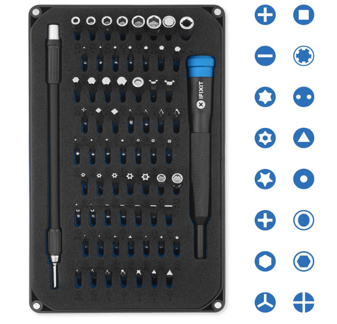 iFixit Mako Driver Kit – 64 Precision Bit Set for Electronics Device Repair