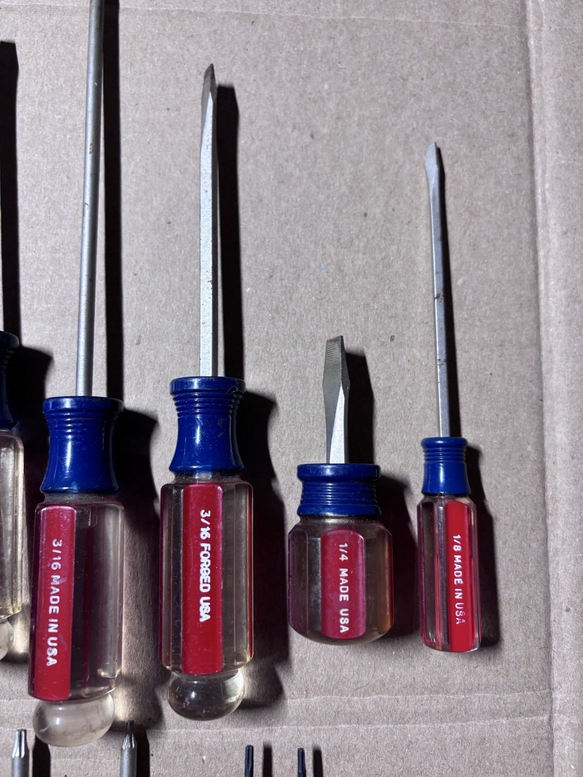Vintage Craftsman WF USA Screwdriver Set Lot (27 Pc) Flathead Phillips Torx Blue