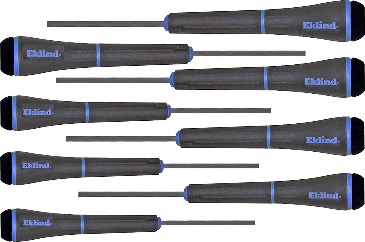 Professional Grade EKLIND Hex Allen Screwdrivers – 0.7-4mm Set – Made in America