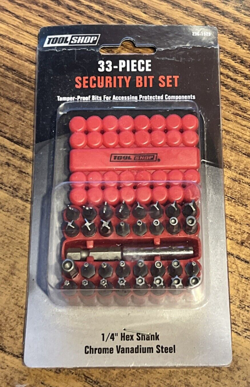 TOOL SHOP Security Bit Set (33-Piece) Brand New