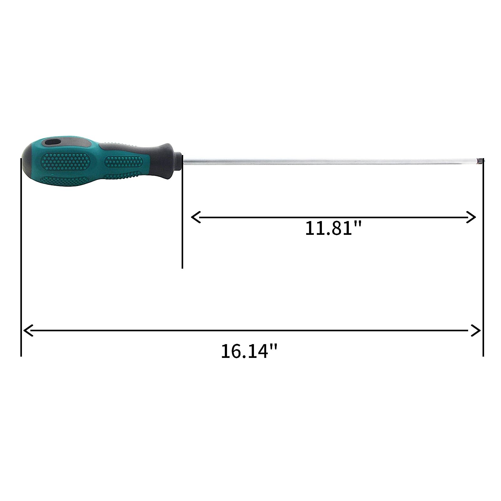 YXQ Long Screwdriver 12-inch Tip Cross Head and Silver Tone, Green, Black