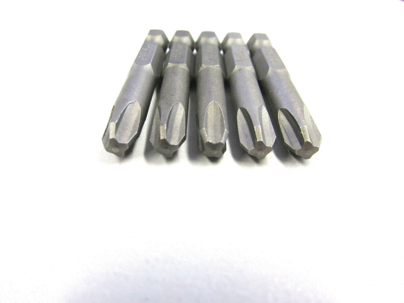 NEW! LOT OF (5) 2″ #3 PHILLIPS STEEL HEX SHANK / ROUND SCREWDRIVER BITS #S2 PH3