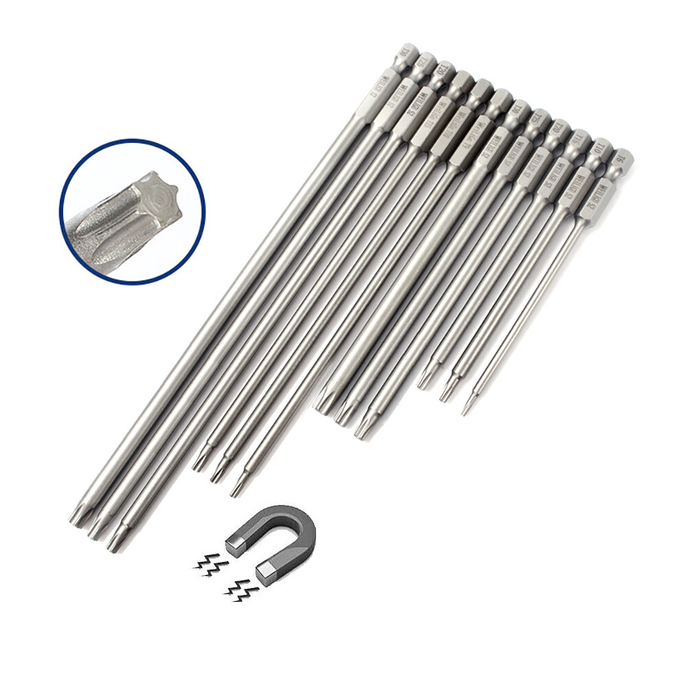 HKDZ Torx Screwdriver Bits T3,T4,T5,T6,T7,T8,T9,T10,T15,T20,T25,T27,T30,T40-T50