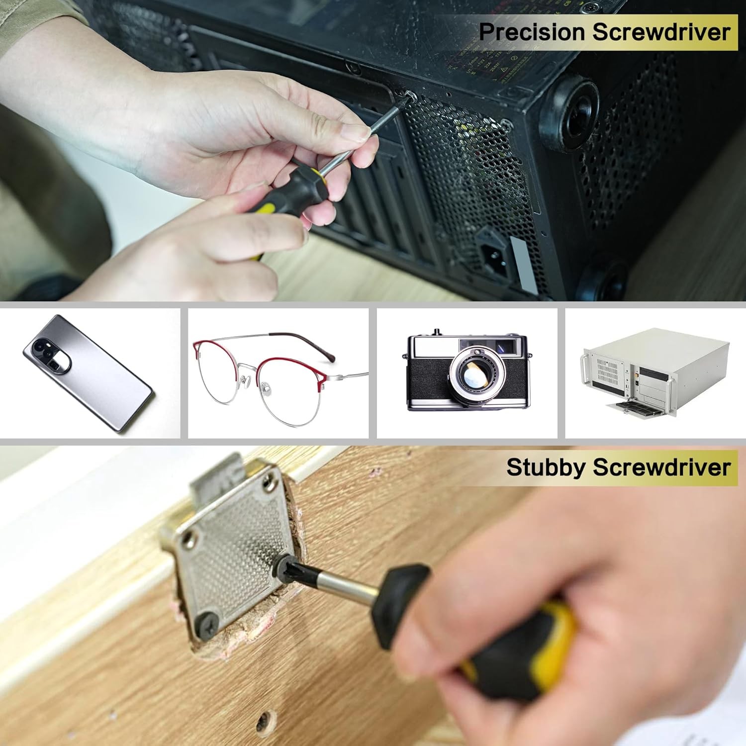 43Pcs Magnetic Screwdriver Set Slotted, Phillips, Hexagonal, Pozidriv, Magnetize