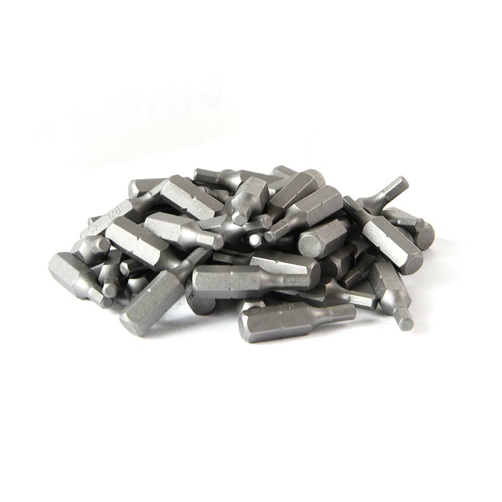 BH110-10PK Single End Hexagonal Screwdriver Bits – 1 Inch Long – 1/8 Hex – 10