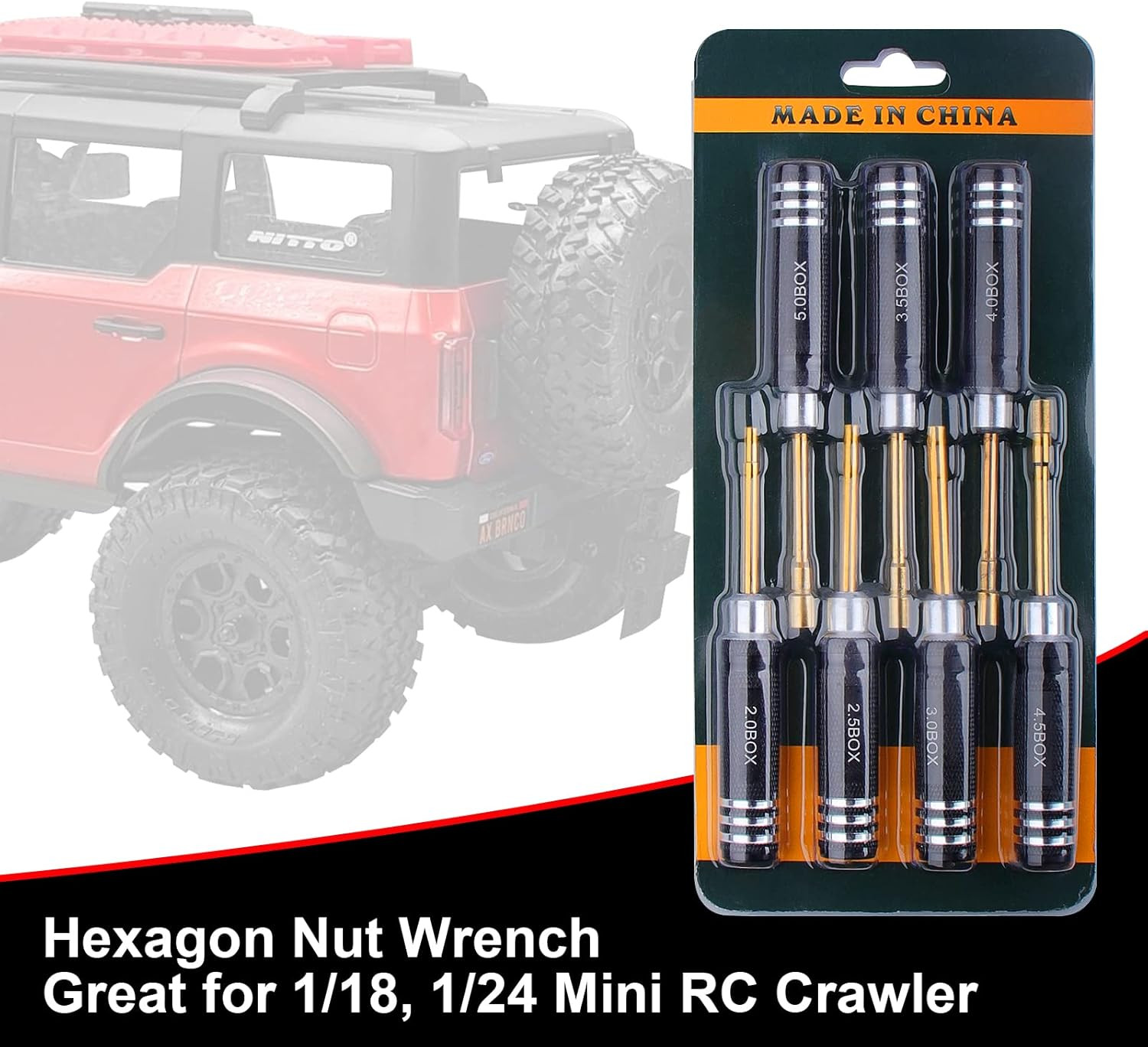 RC Tools Kit 7PCS Hex Nut Screwdriver Set with Gold