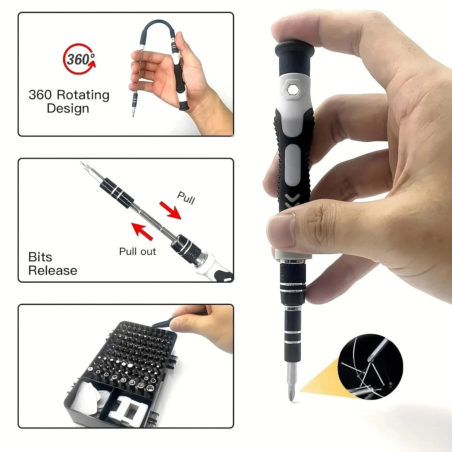 115 in 1 Mini Magnetic Precision Screwdriver Set PC Phone Electronics Repair Kit