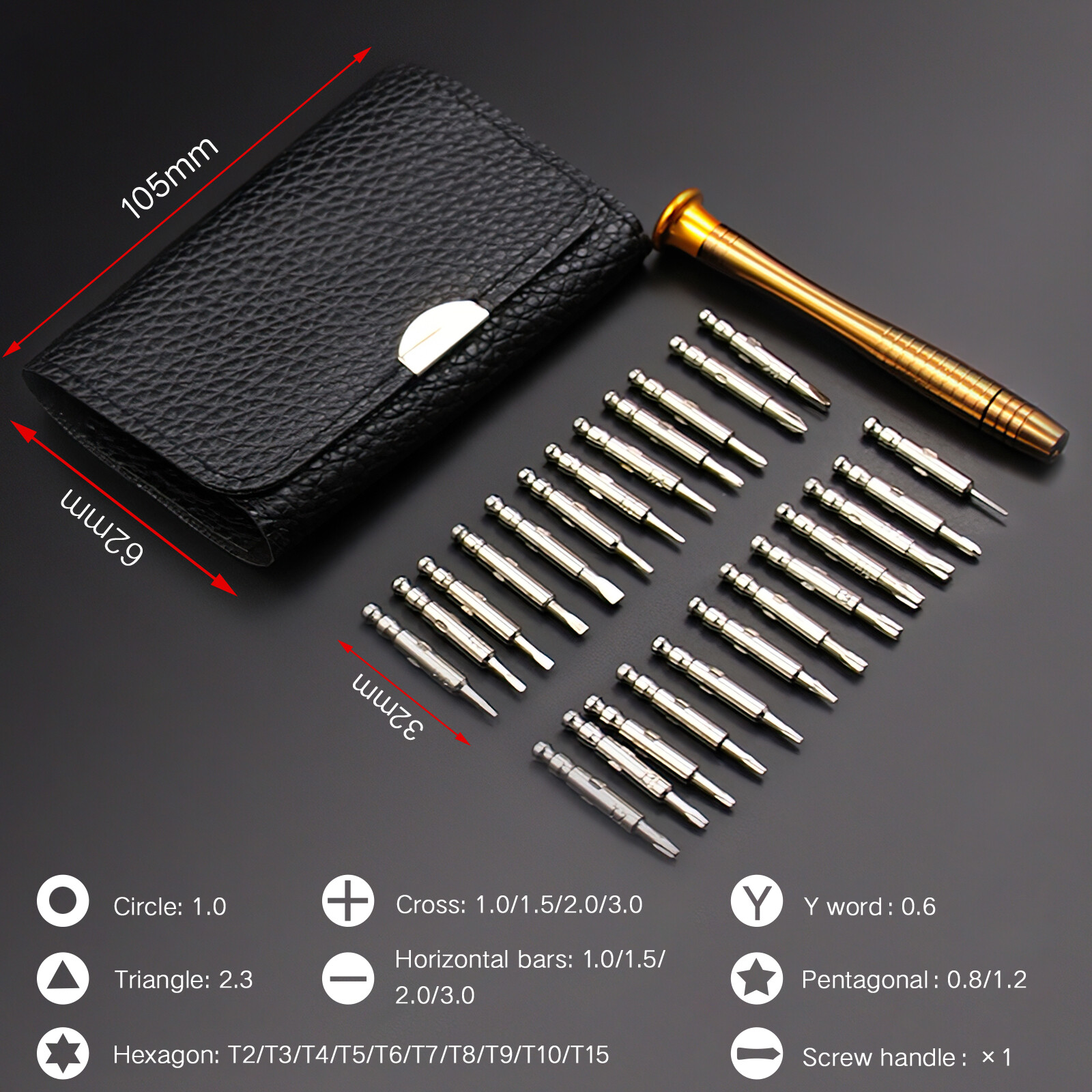 Screwdriver Set Torx Tool Kit For MacBook iPhone Tablet Laptop Glasses 25 in 1
