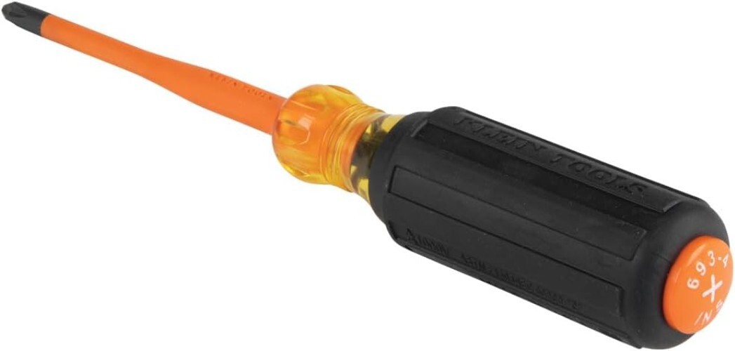 Klein 1000V Slim Insulated Screwdriver – Comfort Grip, Perfect for Tight Spaces