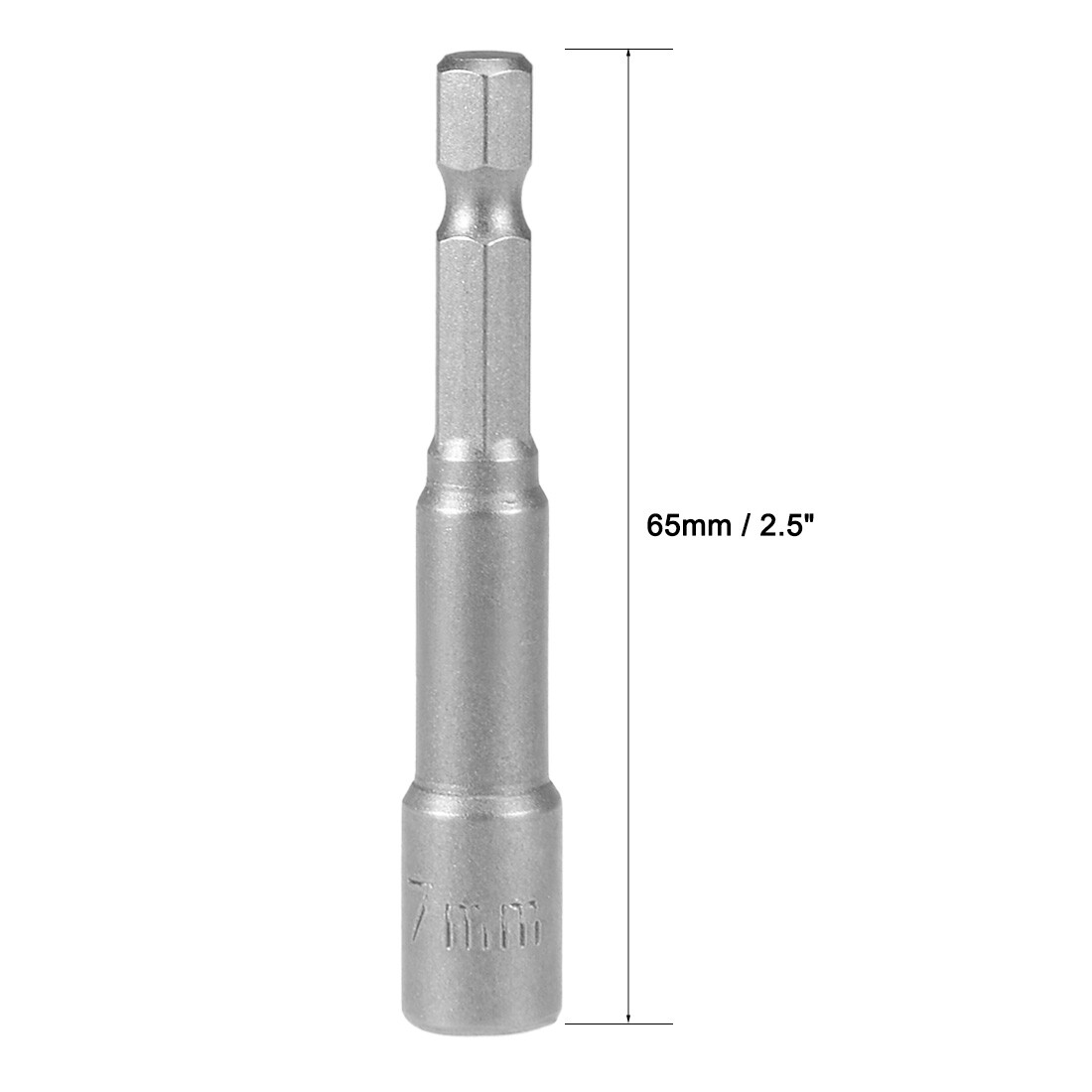 5 x 1/4″ Quick-Change Hex Shank 7mm Magnetic Nut Sockets Driver 65mm