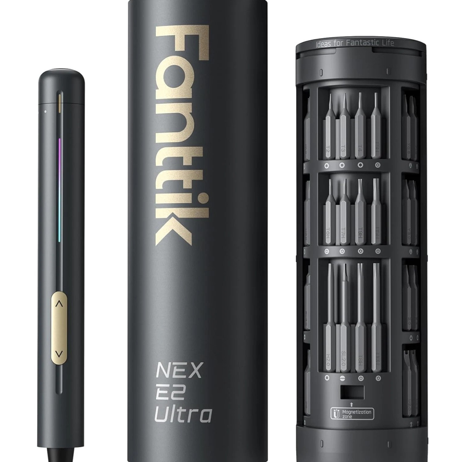 Rechargeable E2 Ultra Screwdriver – 5 Adjustable Torque Settings & LED Light