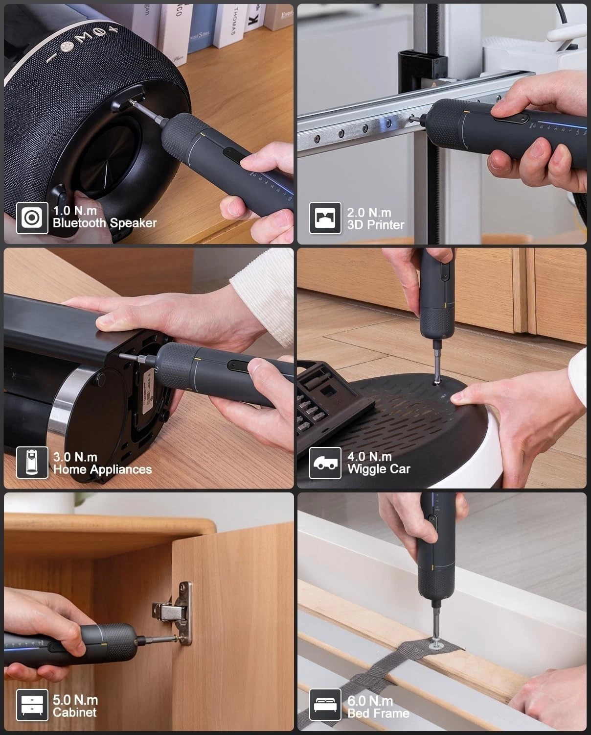 Electric Screwdriver, Cordless Screwdriver Set, 7 Torque Settings, 0.5 to 6N….