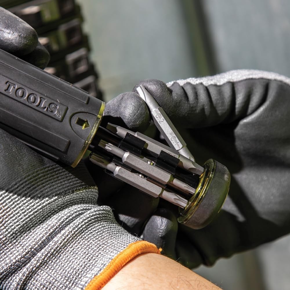 Multi-bit Ratcheting Screwdriver 15-in-1 with Phillips Slotted Torx Nut Driver