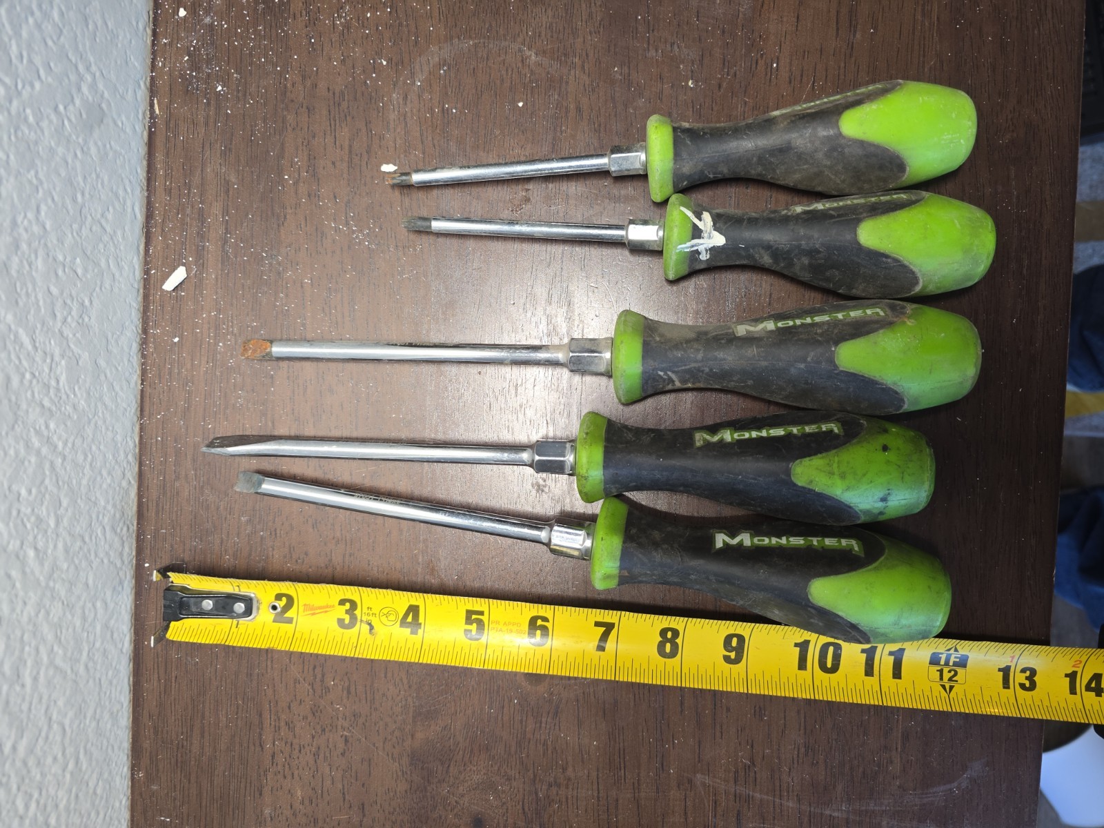 Monster 5 Piece Screwdriver Set Phillips Flathead Mixed Sizes Hand Tools Used