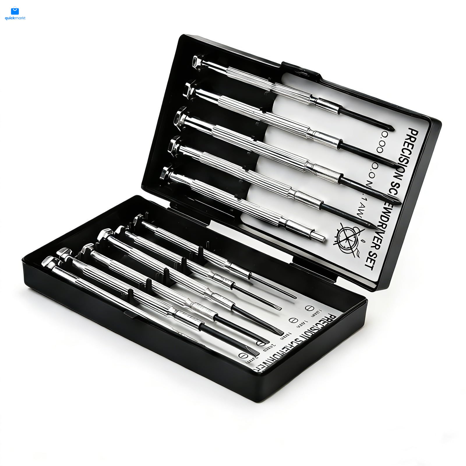 11PCS Small Precision Screwdriver Set, Premium Mini Small, Silver and Black