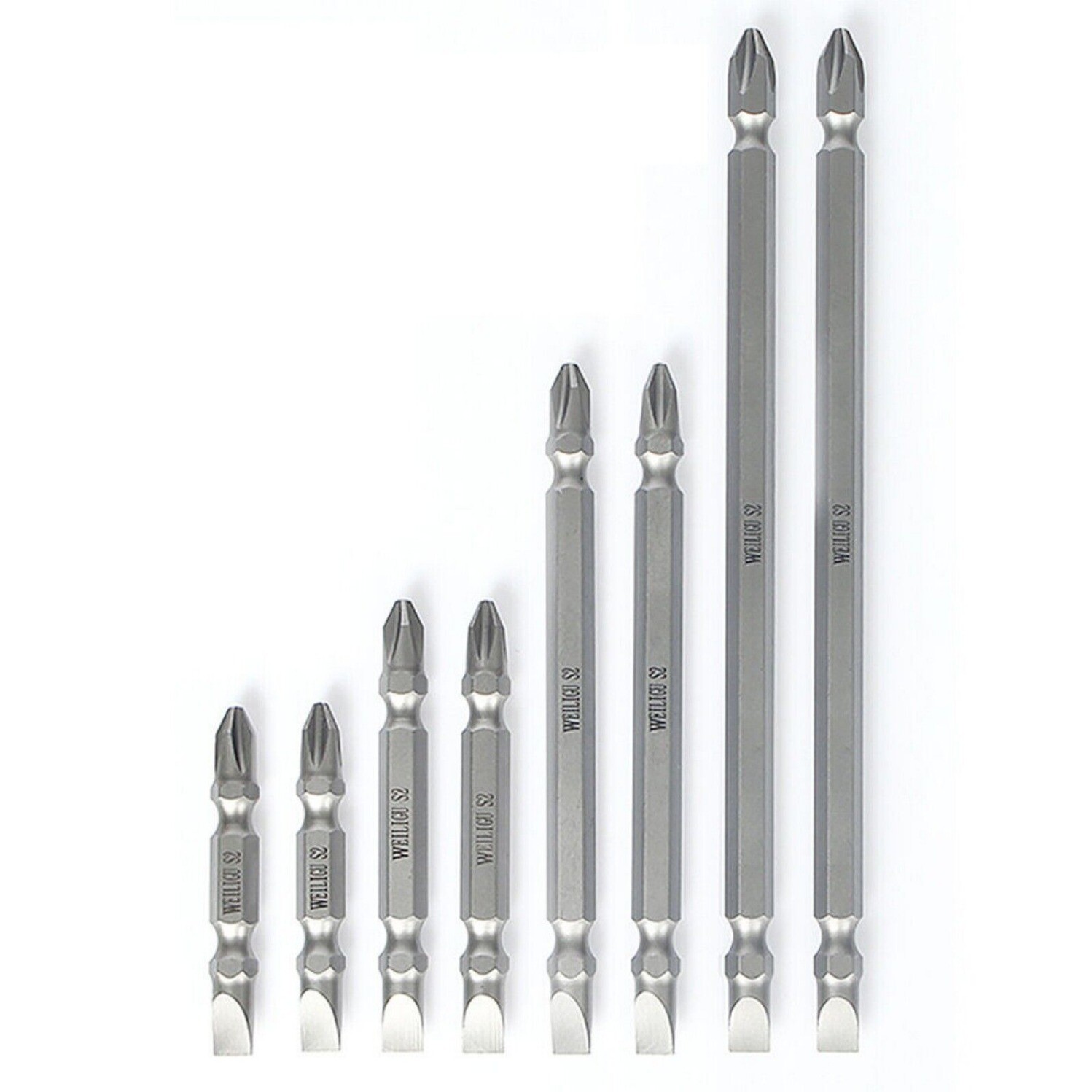 PH2 Magnetic Hex Shank Phillips Slotted Double End Bit Screwdriver Bits 6mm Tip