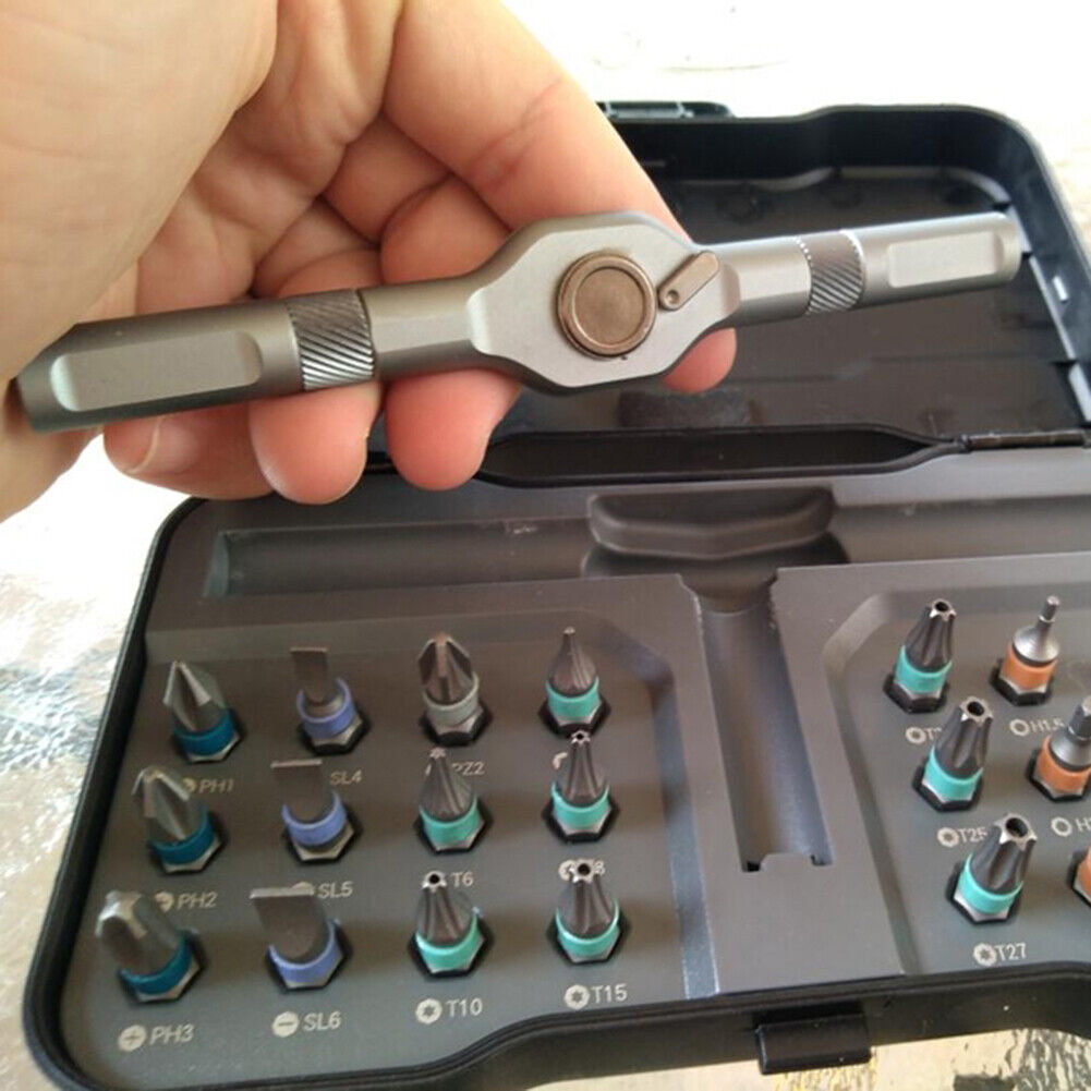 25pcs 24 in 1 Multifunction Screwdriver Head Set Household Repair Ratchet Wrench