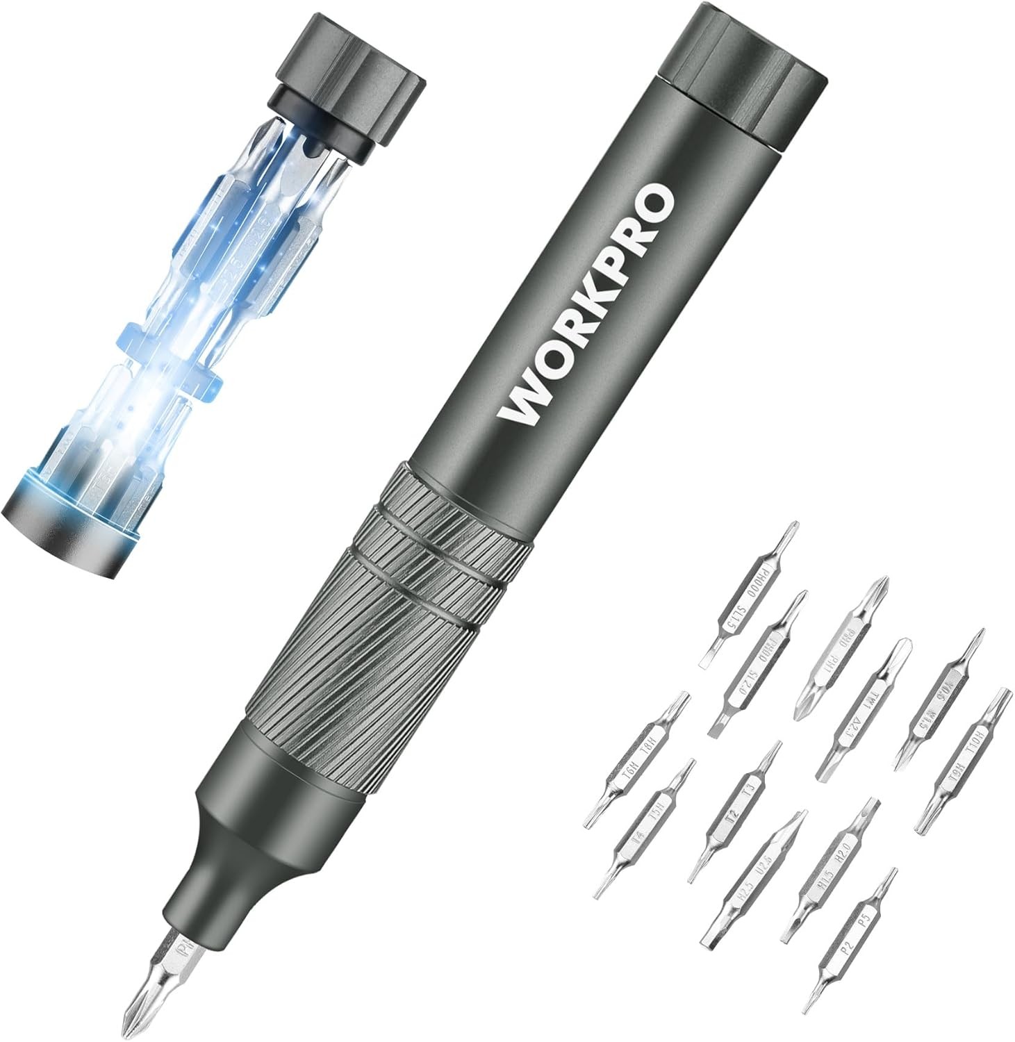 WORKPRO 24 in1 Magnetic Multi Bit Screwdriver Set Manual Pen Screwdriver Bit NEW