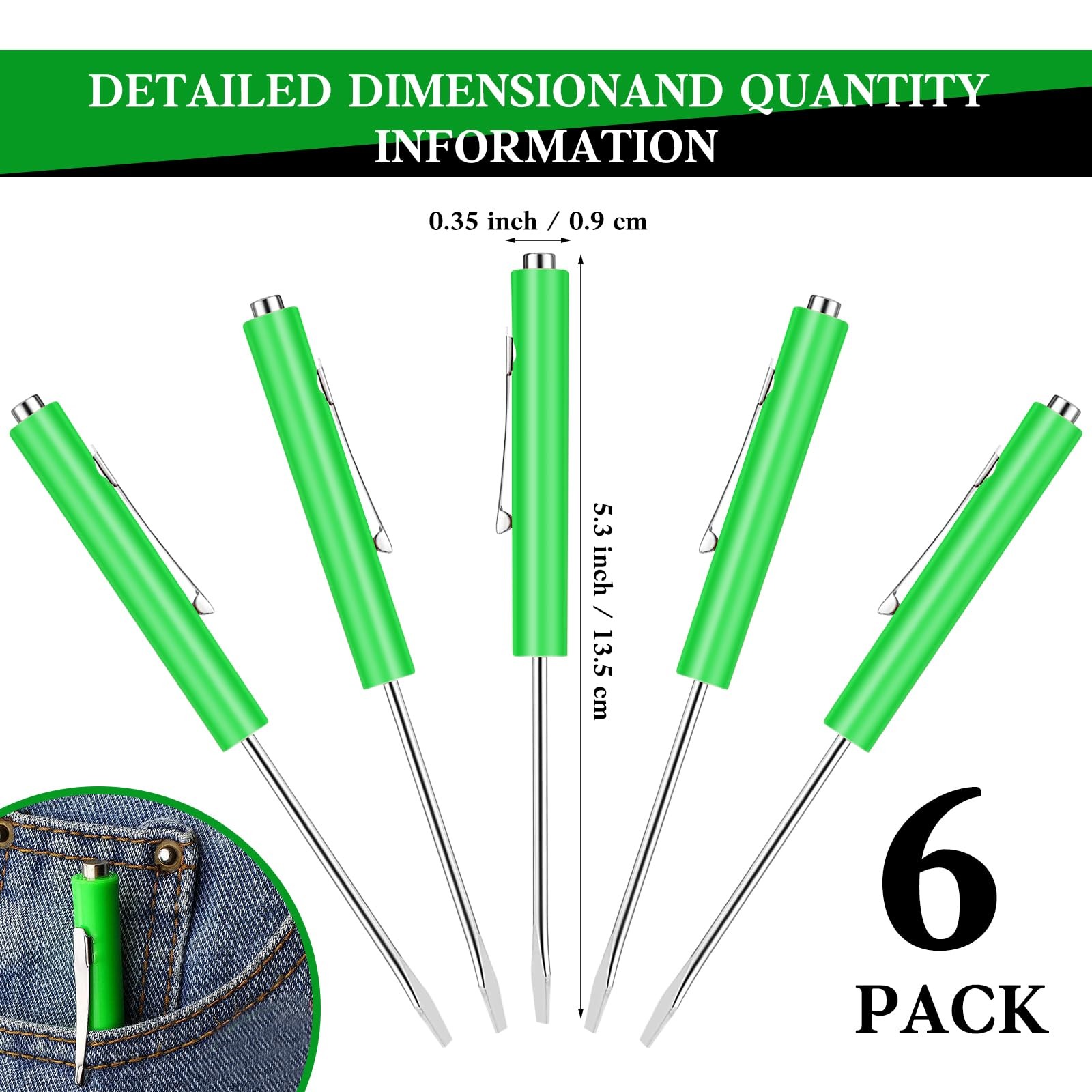 6 Pieces Pocket Screwdriver Mini Tops And magnetic pocket screwdriver with A …