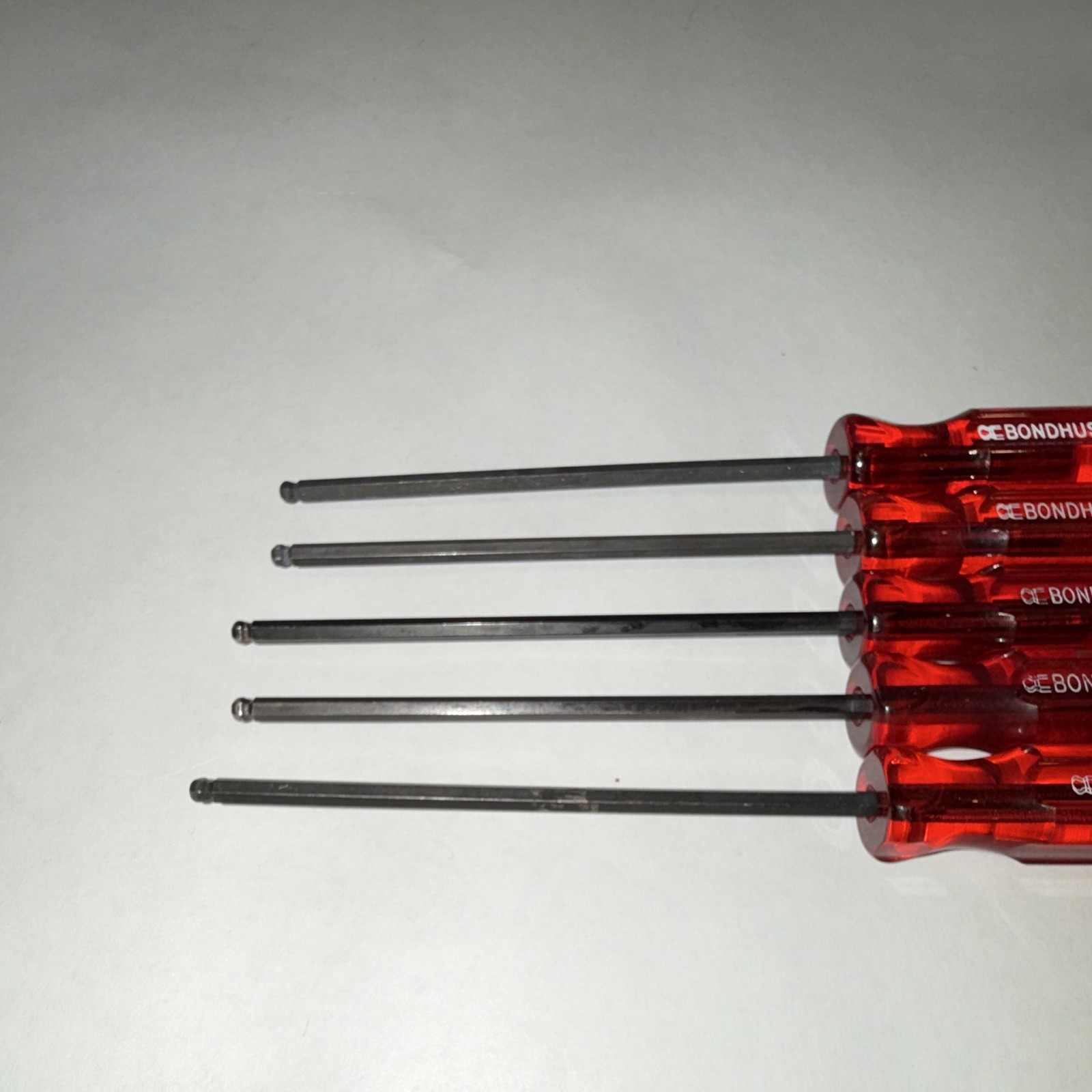 Bondhus 3mm Ball End Hex/Allen Driver Set Red/Black Handles 5pc Metric