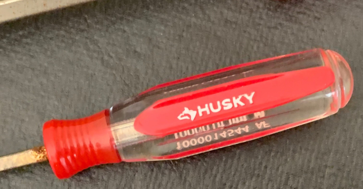Lot of 5 Husky AF 1/4″, 3/16″, & 1/8″ Flat-Head Slotted Screwdrivers Made in USA