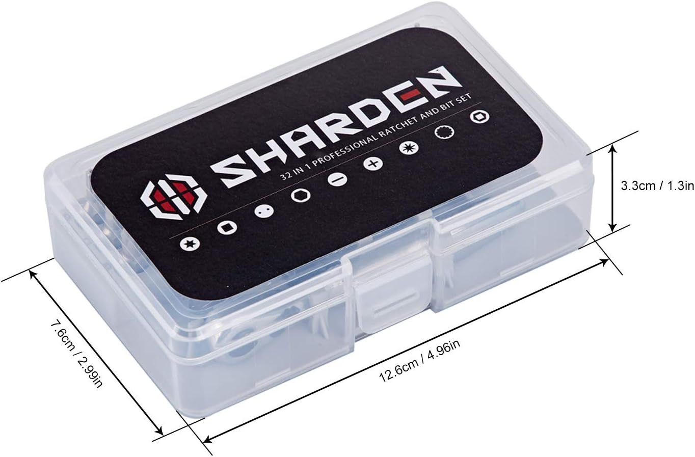 32 in 1 Ratchet Screwdriver Bit Set with Right Angle Offset 1/4″ High Torque Dri