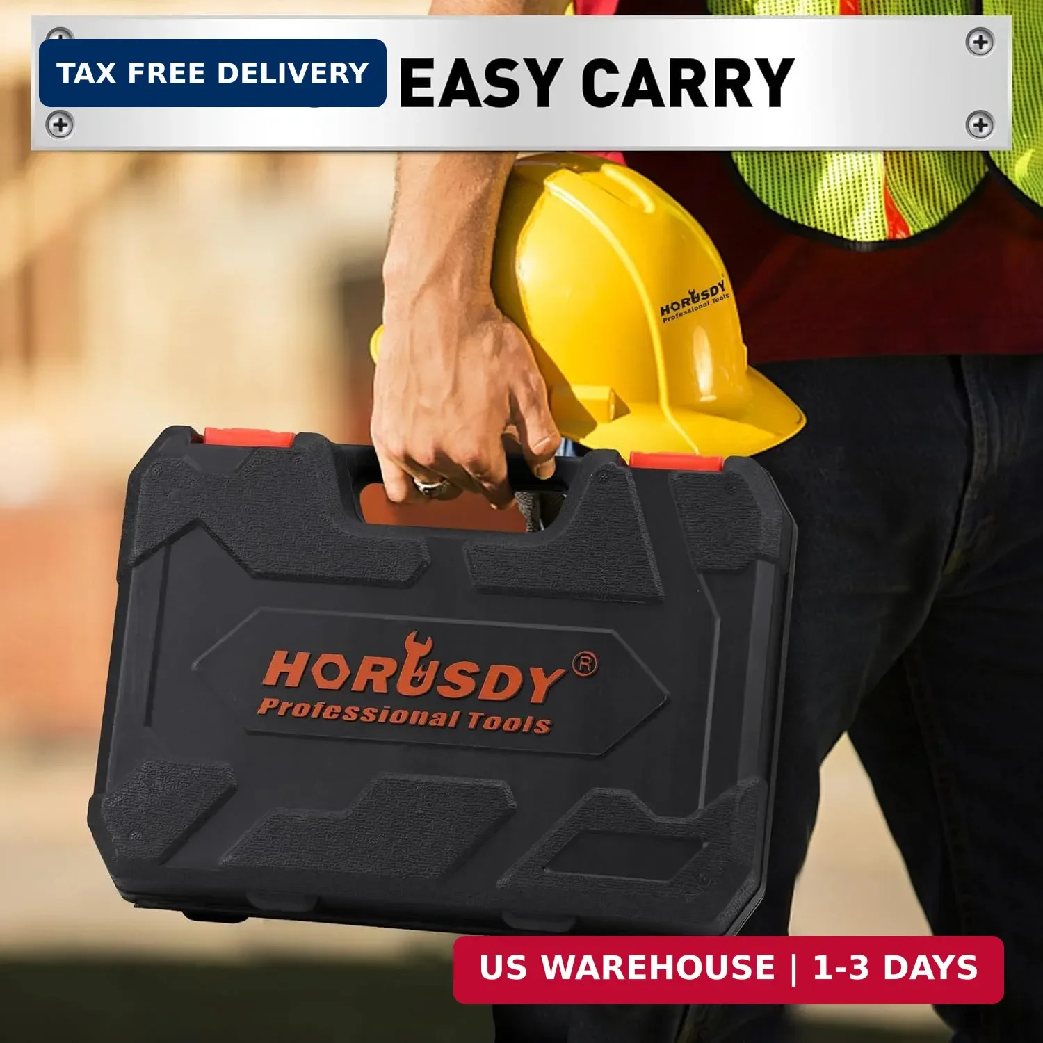 HORUSDY 11-piece Magnetic Screwdriver Set with Case, 5 Phillips & 5 Flat Head Ti