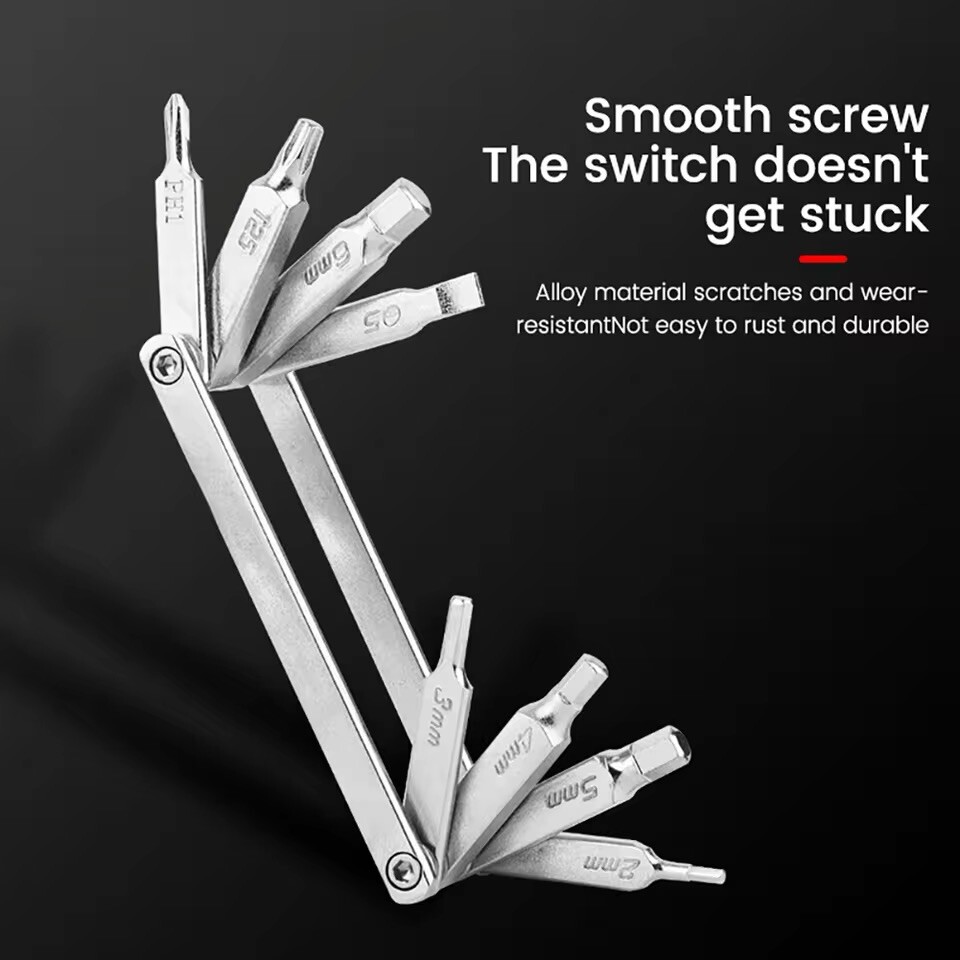 Universal Pocket travel Folding Tool Set with Screwdrivers and Wrenches