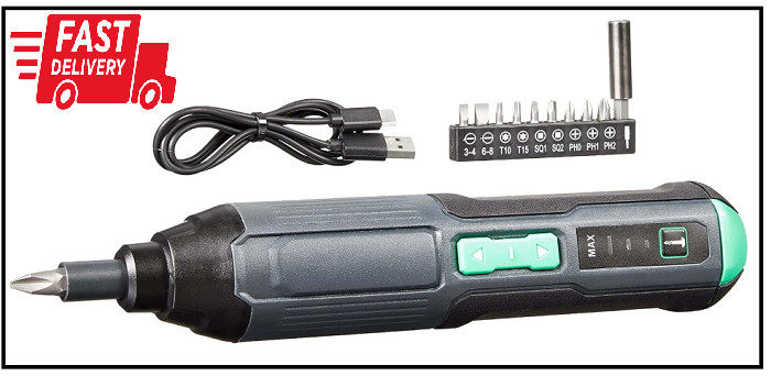 Denali by SKIL 4V Cordless Stick Screwdriver with 10-Piece Bit Set and USB Cable