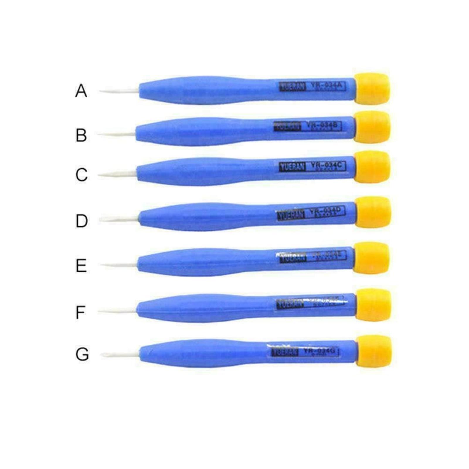 7x Ceramic Screwdriver Tool Anti static Non magnetic Conductive Repair Tool B