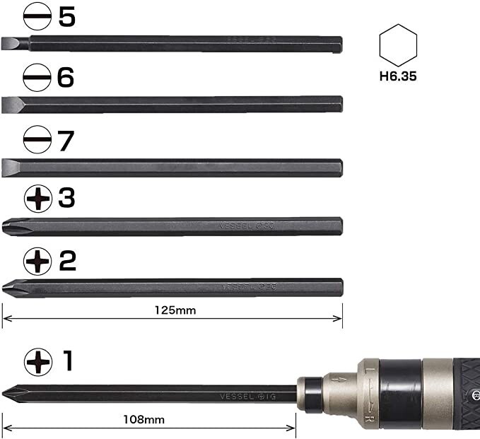 VESSEL Impact Screw driver JIS Set No.260002 FedEx