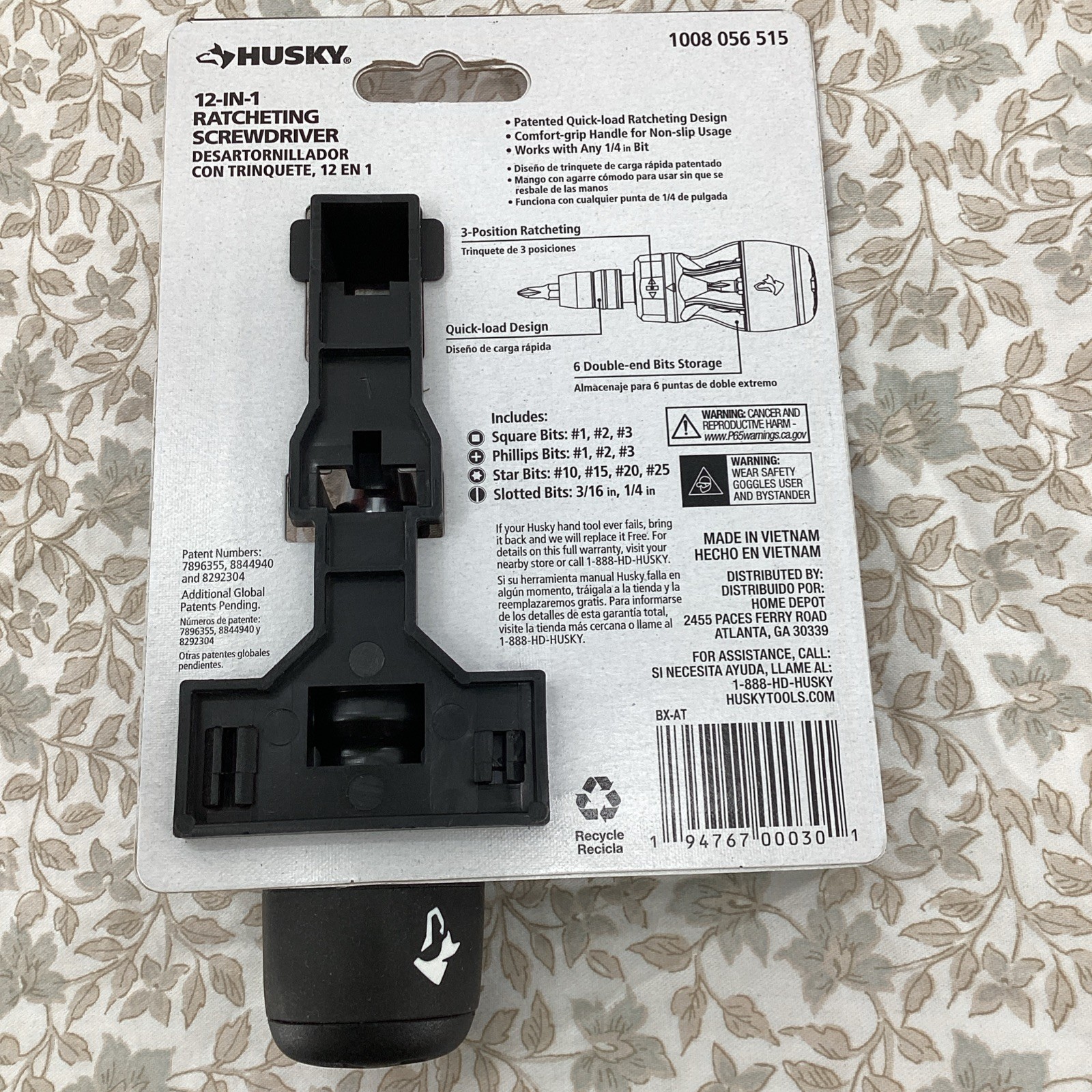 S. Husky 12-in-1 Quick Load Ratcheting Screwdriver – BRAND NEW!