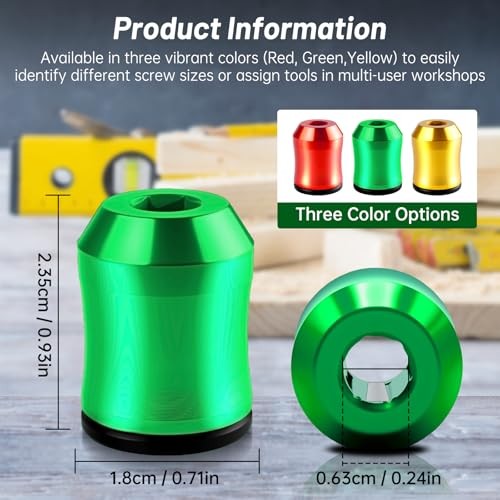 3PCS Magnetic Screw Holder,Strong Screwdriver Head Magnetic Ring,Universal Remov
