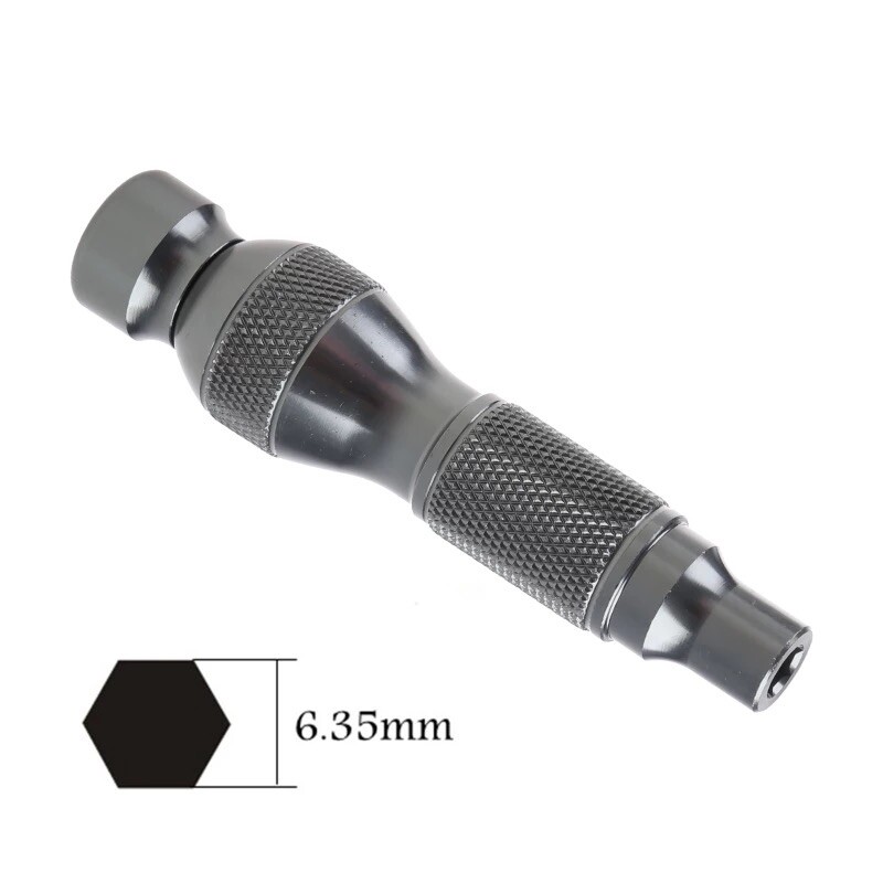 Heavy Duty Metal Hand Tool Screwdriver 1/4″ Hex Bit Holder With Swivel Cap