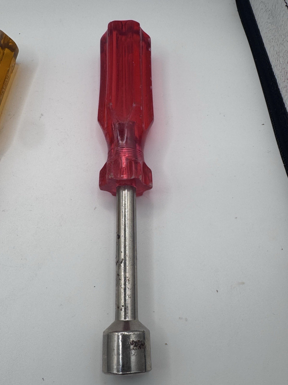 Vintage Taiwan Nut Driver Set 6pc Color Handle Hollow Shaft 1/4-1/2 Inch