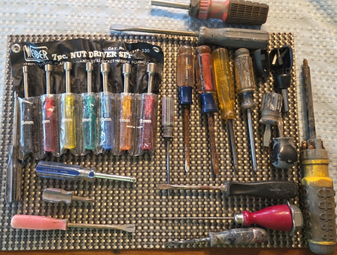 MECHANIC Nut Driver Set Chrome Crv Taiwan 7 Piece Metric 5 – 12 Mm Screwdriver