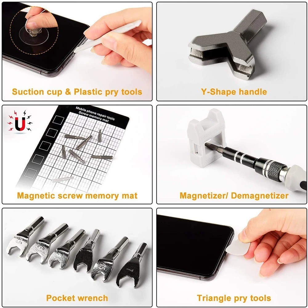 Magnetic Screwdriver Repair Kit Torx Phillips Bits Electronics Tools