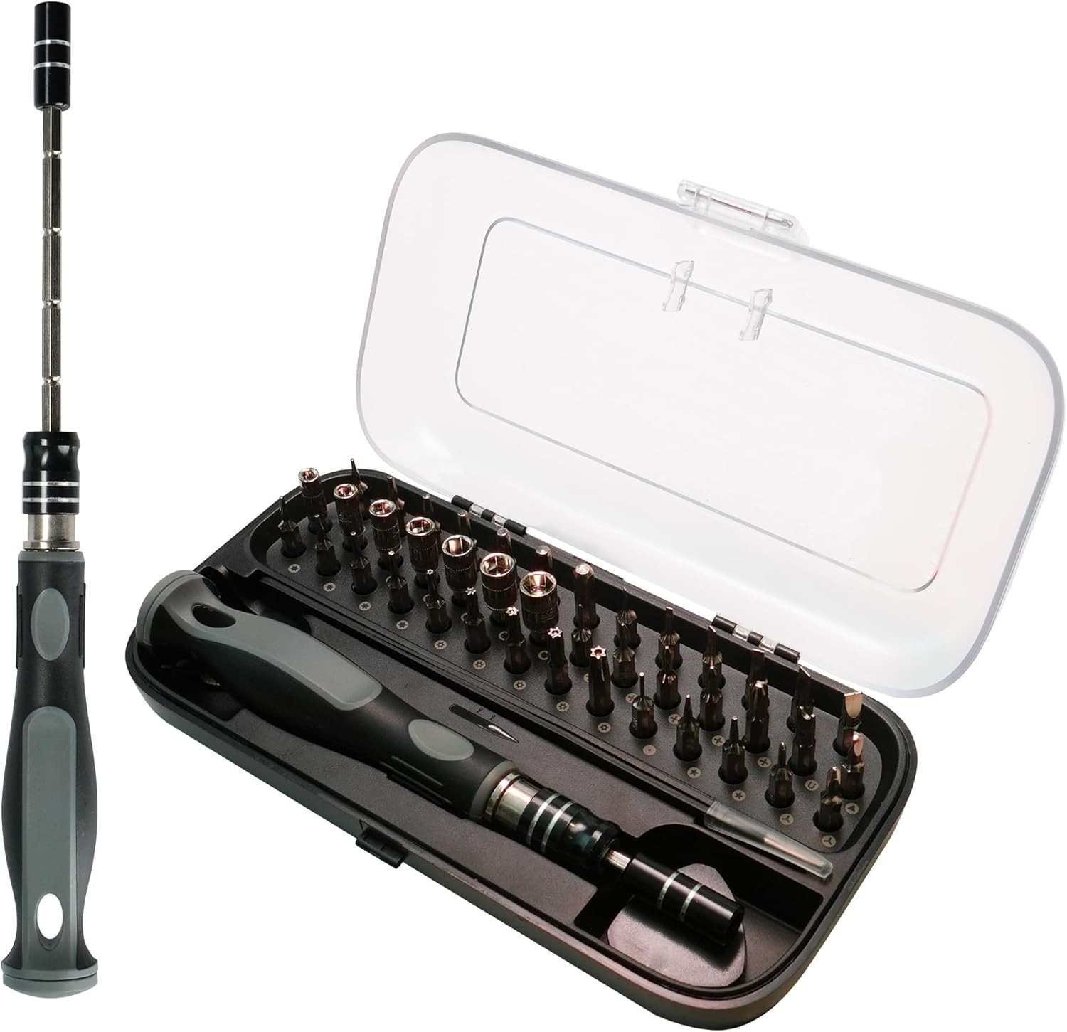48-in-1 Pocket Precision Screwdriver Set Magnetic Repair Kit with CRV Bits Case